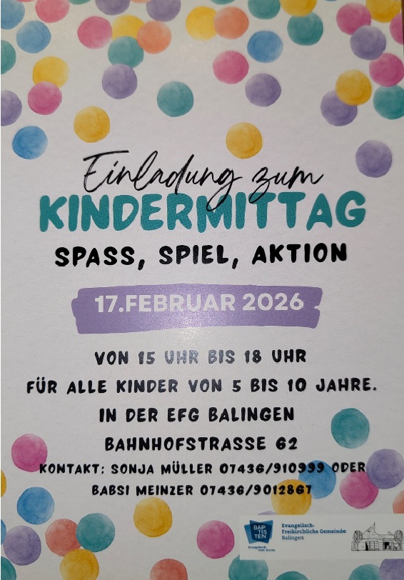 Kindernachmittag Februar 26